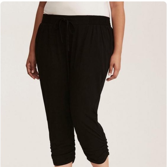 Torrid Challis Jogger Pants Size 4 4X Black Stretch VGUC - Picture 4 of 10